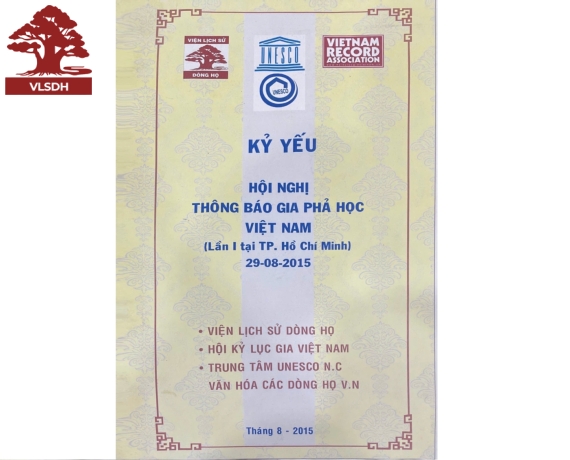 Kỷ yếu Hội nghị Thông báo Gia phả học Việt Nam lần thứ I